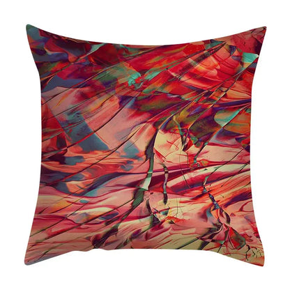Abstract ink marbling cushion cover living room throw pillow