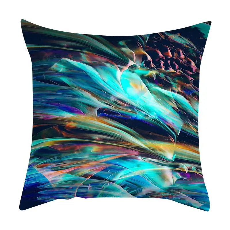 Abstract ink marbling cushion cover living room throw pillow