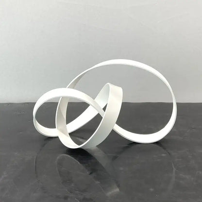 Abstract knot golden metal sculpture living room decor