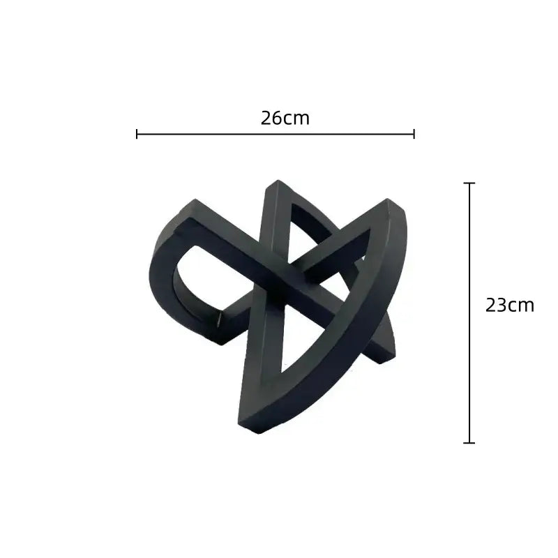 Abstract matte black ornament abstract home decoration living room