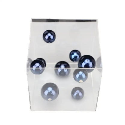 Abstract metal ball artworks red & blue living room decor cube