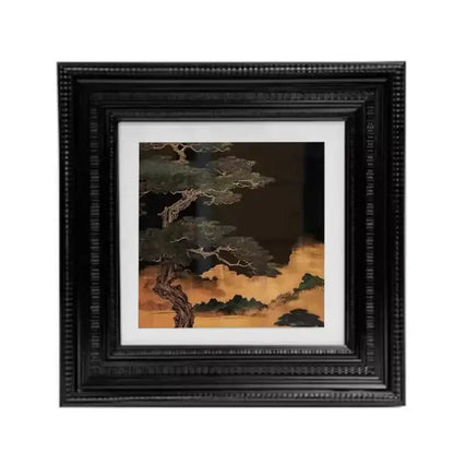 Abstract modern wall art copper & orange living room decor