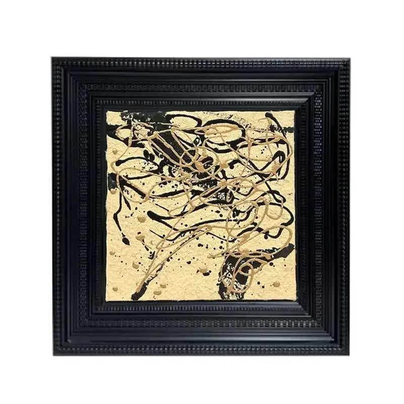Abstract modern wall art copper & orange living room decor
