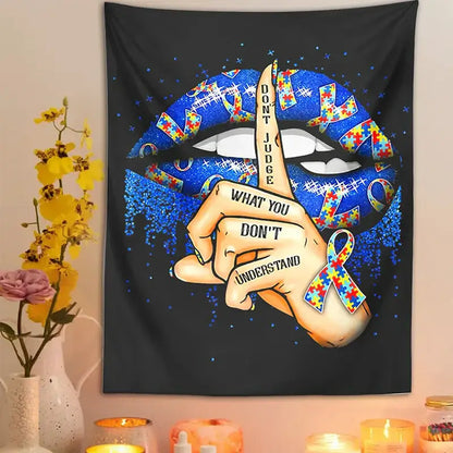 Abstract psychedelic tapestry wall hanging bedroom autism awareness art