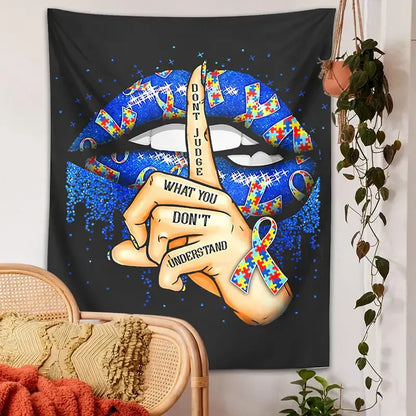 Abstract psychedelic tapestry wall hanging bedroom autism awareness art