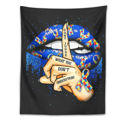 Abstract psychedelic tapestry wall hanging bedroom autism awareness art