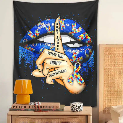 Abstract psychedelic tapestry wall hanging bedroom autism awareness art