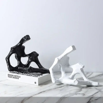 Abstract skeleton decor figure sculpture living room bookends