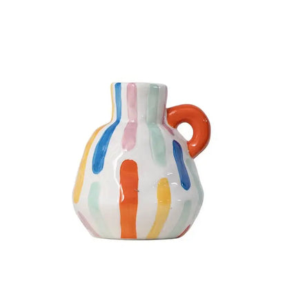 Abstract splatter cartoon ceramic vase teapot living room decor
