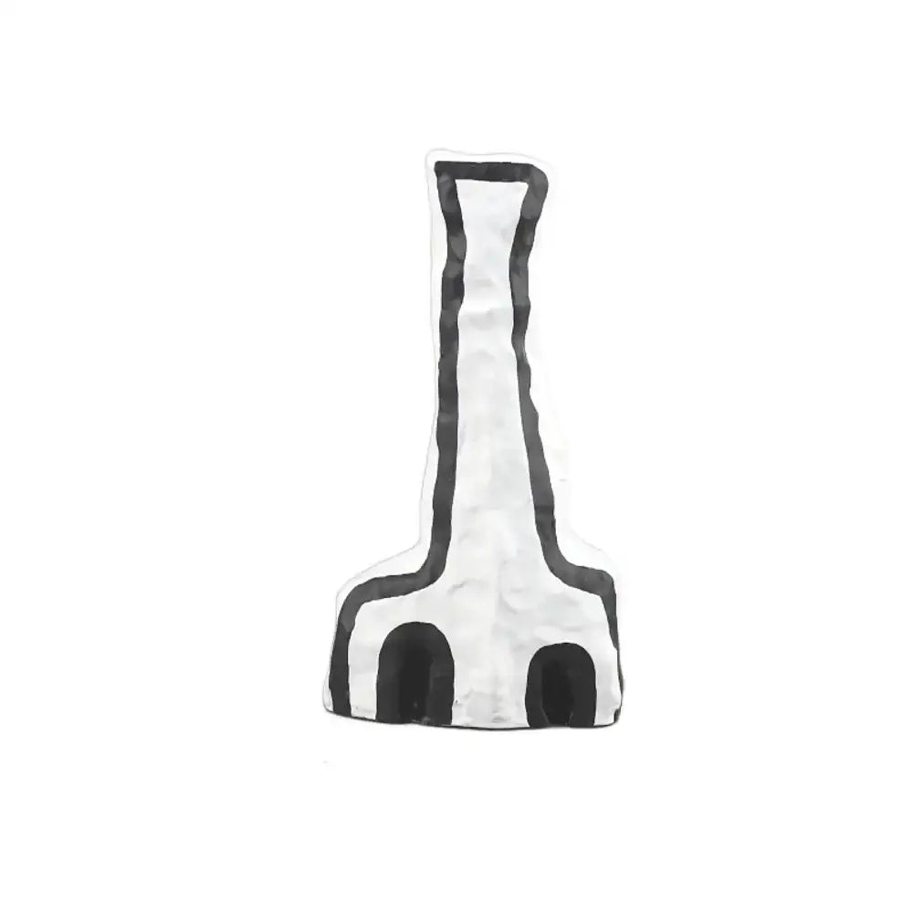 Abstract white and black geometric eye pattern vase living room decor