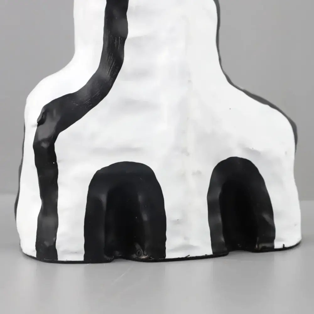 Abstract white and black geometric eye pattern vase living room decor