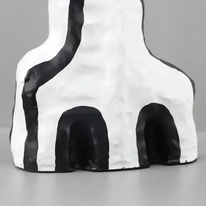Abstract white and black geometric eye pattern vase living room decor