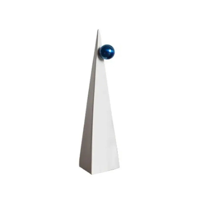 Abstract white and blue geometric triangle ornaments living room decor