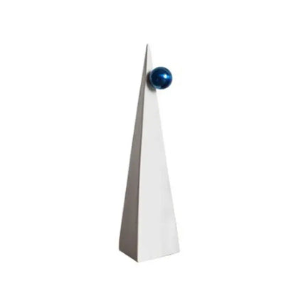 Abstract white and blue geometric triangle ornaments living room decor
