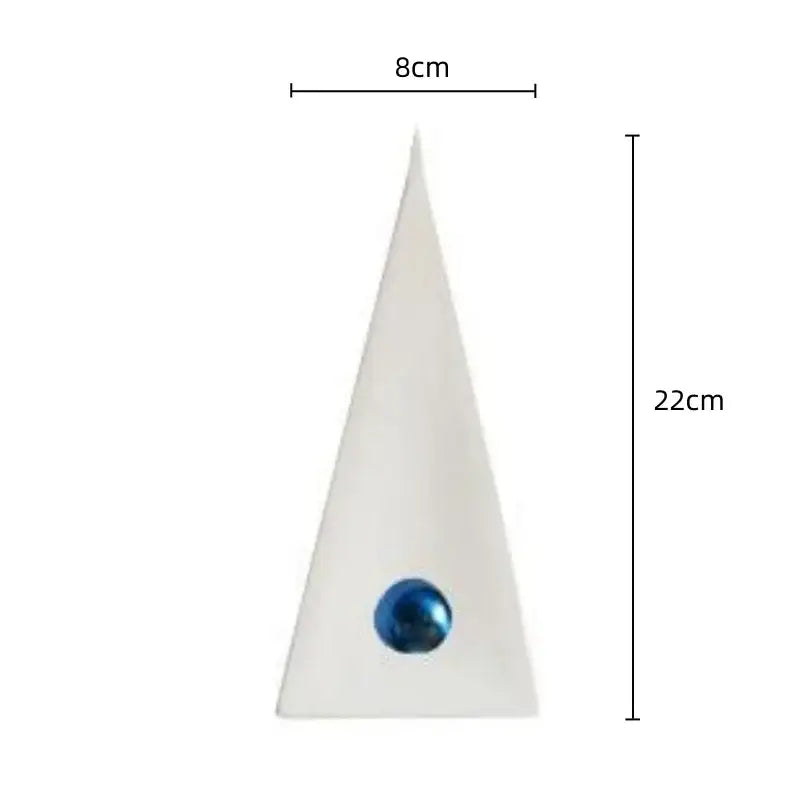 Abstract white and blue geometric triangle ornaments living room decor