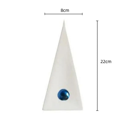 Abstract white and blue geometric triangle ornaments living room decor