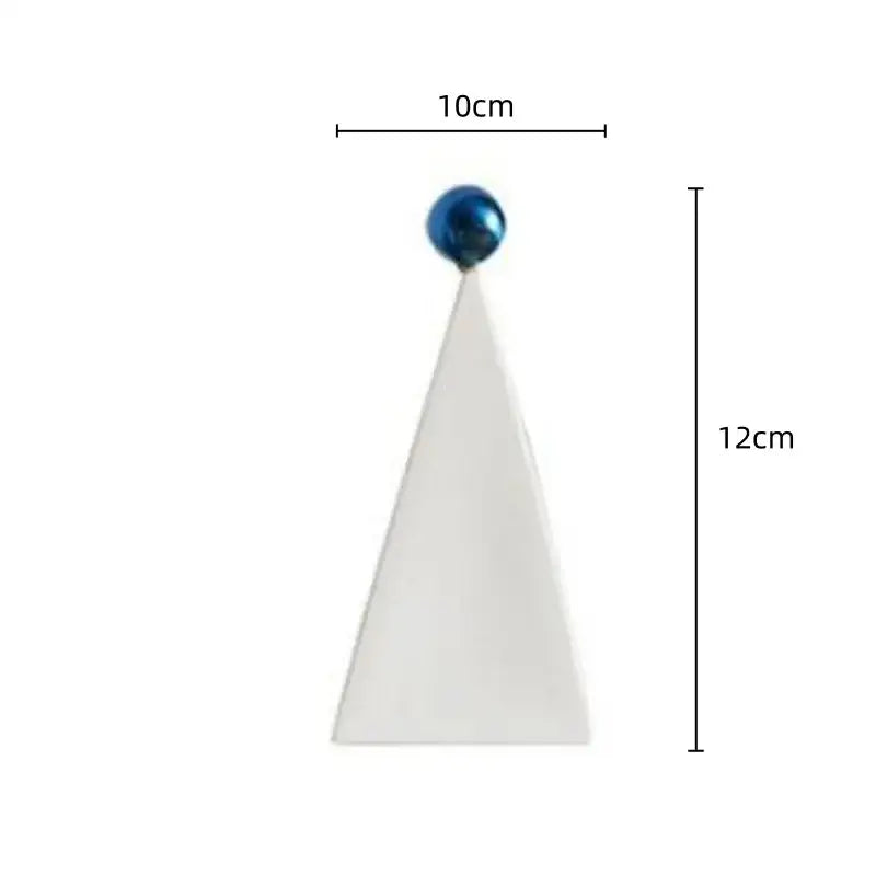 Abstract white and blue geometric triangle ornaments living room decor