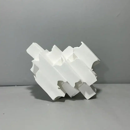 Abstract white geometric ceramics flower vase living room