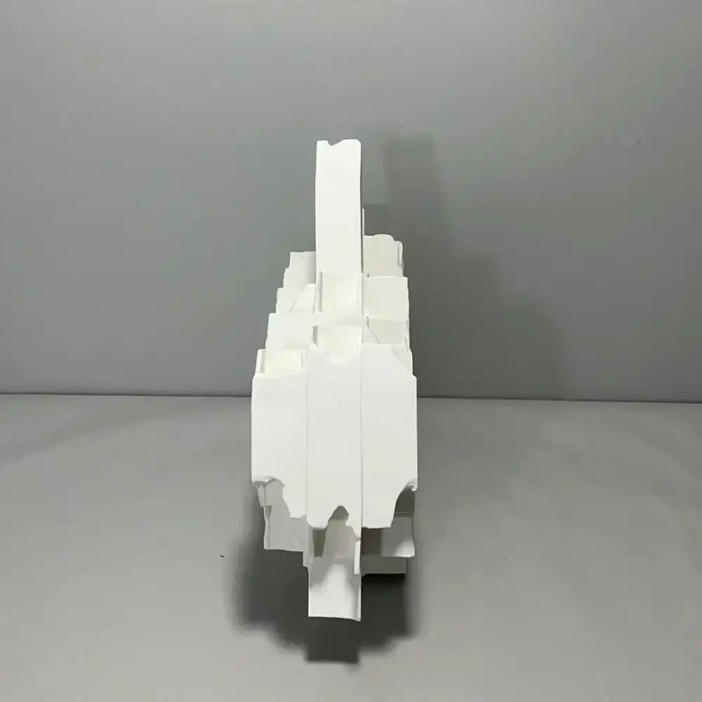 Abstract white geometric ceramics flower vase living room