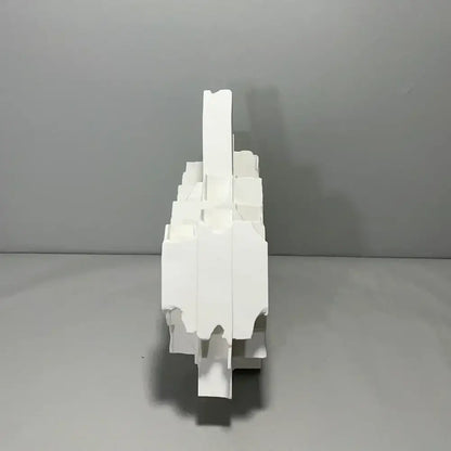 Abstract white geometric ceramics flower vase living room