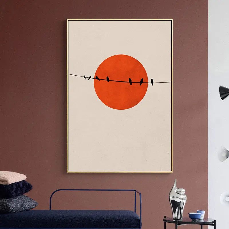 Abstract winter landscape canvas print living room wall art