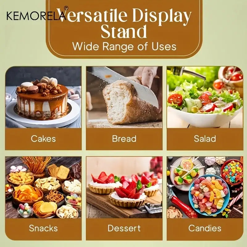 Acacia wood cake stand with glass dome – kitchen dessert display