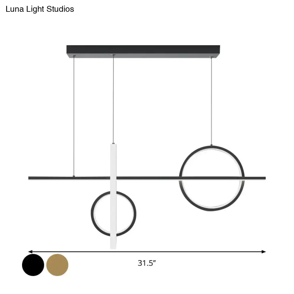 Modern black & white acrylic bike pendant light for dining room