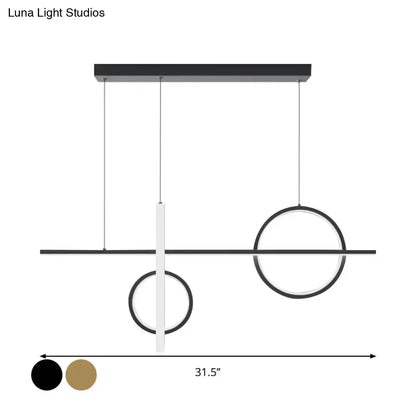Modern black & white acrylic bike pendant light for dining room