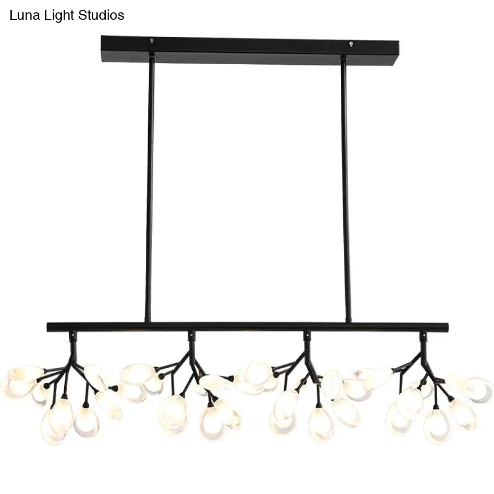 DecorBites™ Acrylic Island Lighting Fixture: Simplicity Design with 36 Bulbs - Perfect for Dining Rooms!