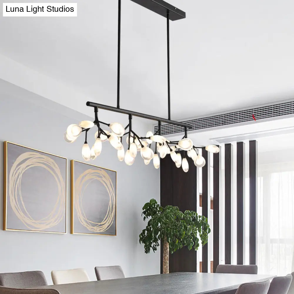 DecorBites™ Acrylic Island Lighting Fixture: Simplicity Design with 36 Bulbs - Perfect for Dining Rooms!