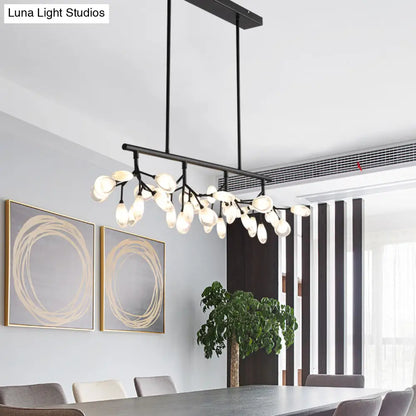 DecorBites™ Acrylic Island Lighting Fixture: Simplicity Design with 36 Bulbs - Perfect for Dining Rooms!