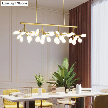 DecorBites™ Acrylic Island Lighting Fixture: Simplicity Design with 36 Bulbs - Perfect for Dining Rooms!