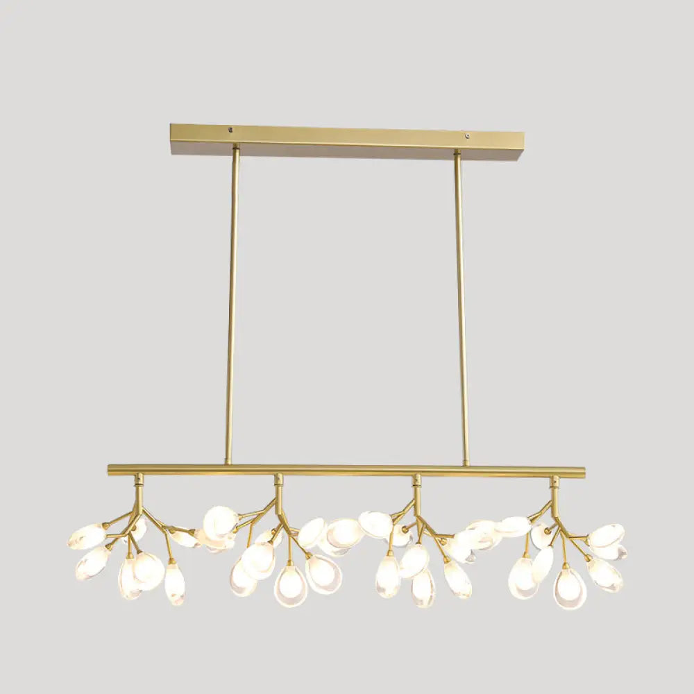 DecorBites™ Acrylic Island Lighting Fixture: Simplicity Design with 36 Bulbs - Perfect for Dining Rooms!