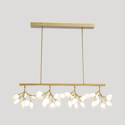 DecorBites™ Acrylic Island Lighting Fixture: Simplicity Design with 36 Bulbs - Perfect for Dining Rooms!