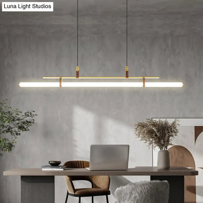 DecorBites™ Acrylic Island Pendant Light: Sleek Pole Design with LED: Perfect for Dining Room