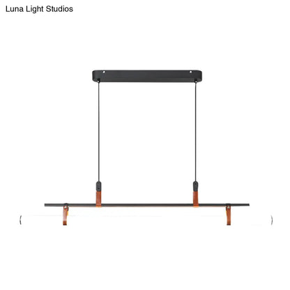 DecorBites™ Acrylic Island Pendant Light: Sleek Pole Design with LED: Perfect for Dining Room