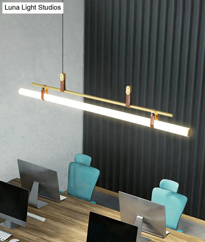 DecorBites™ Acrylic Island Pendant Light: Sleek Pole Design with LED: Perfect for Dining Room