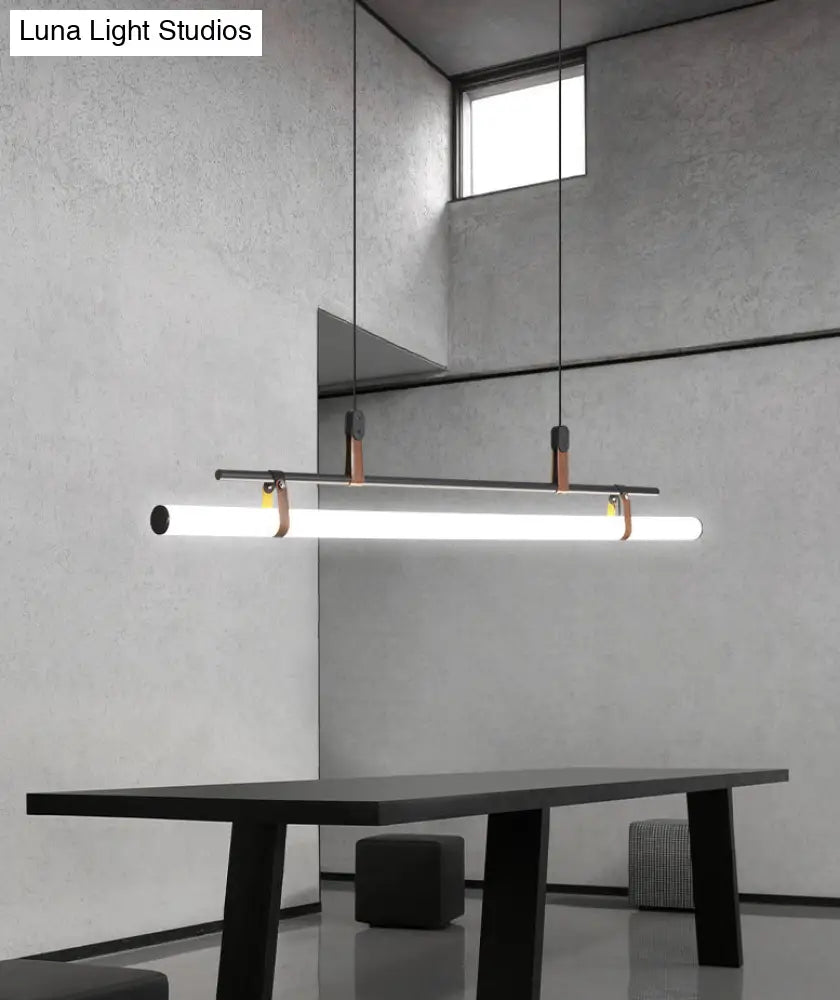 DecorBites™ Acrylic Island Pendant Light: Sleek Pole Design with LED: Perfect for Dining Room