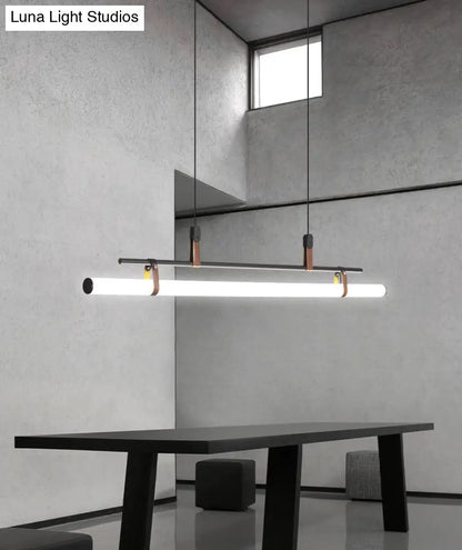 DecorBites™ Acrylic Island Pendant Light: Sleek Pole Design with LED: Perfect for Dining Room