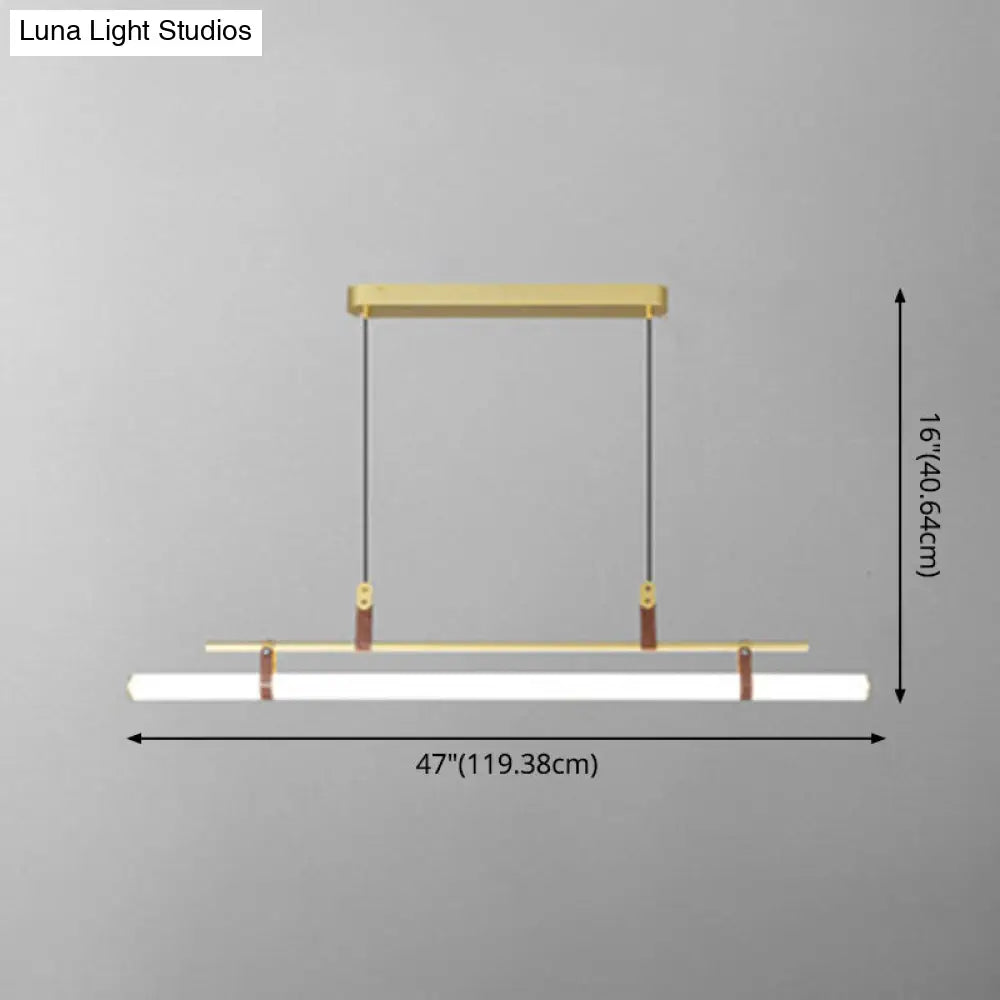 DecorBites™ Acrylic Island Pendant Light: Sleek Pole Design with LED: Perfect for Dining Room