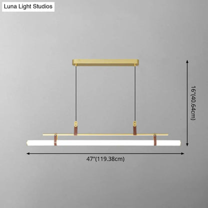 DecorBites™ Acrylic Island Pendant Light: Sleek Pole Design with LED: Perfect for Dining Room