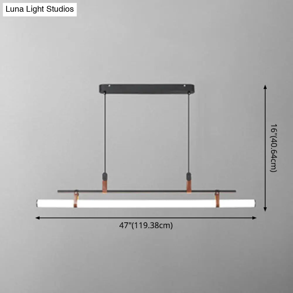 DecorBites™ Acrylic Island Pendant Light: Sleek Pole Design with LED: Perfect for Dining Room