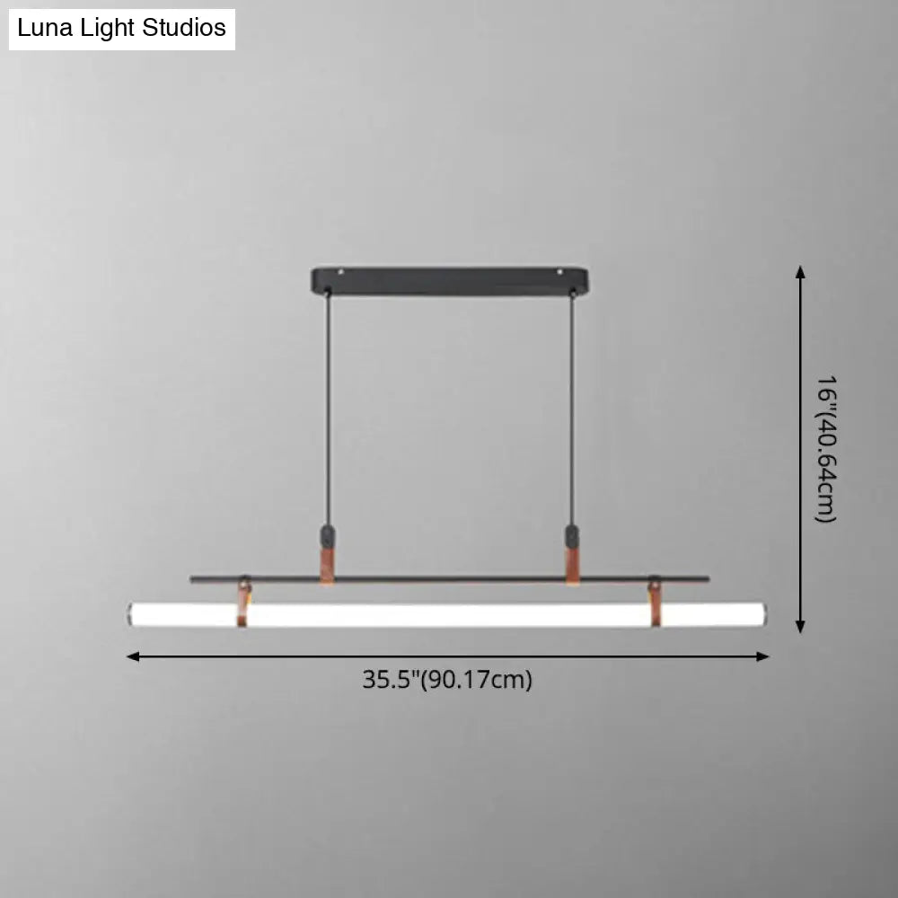 DecorBites™ Acrylic Island Pendant Light: Sleek Pole Design with LED: Perfect for Dining Room