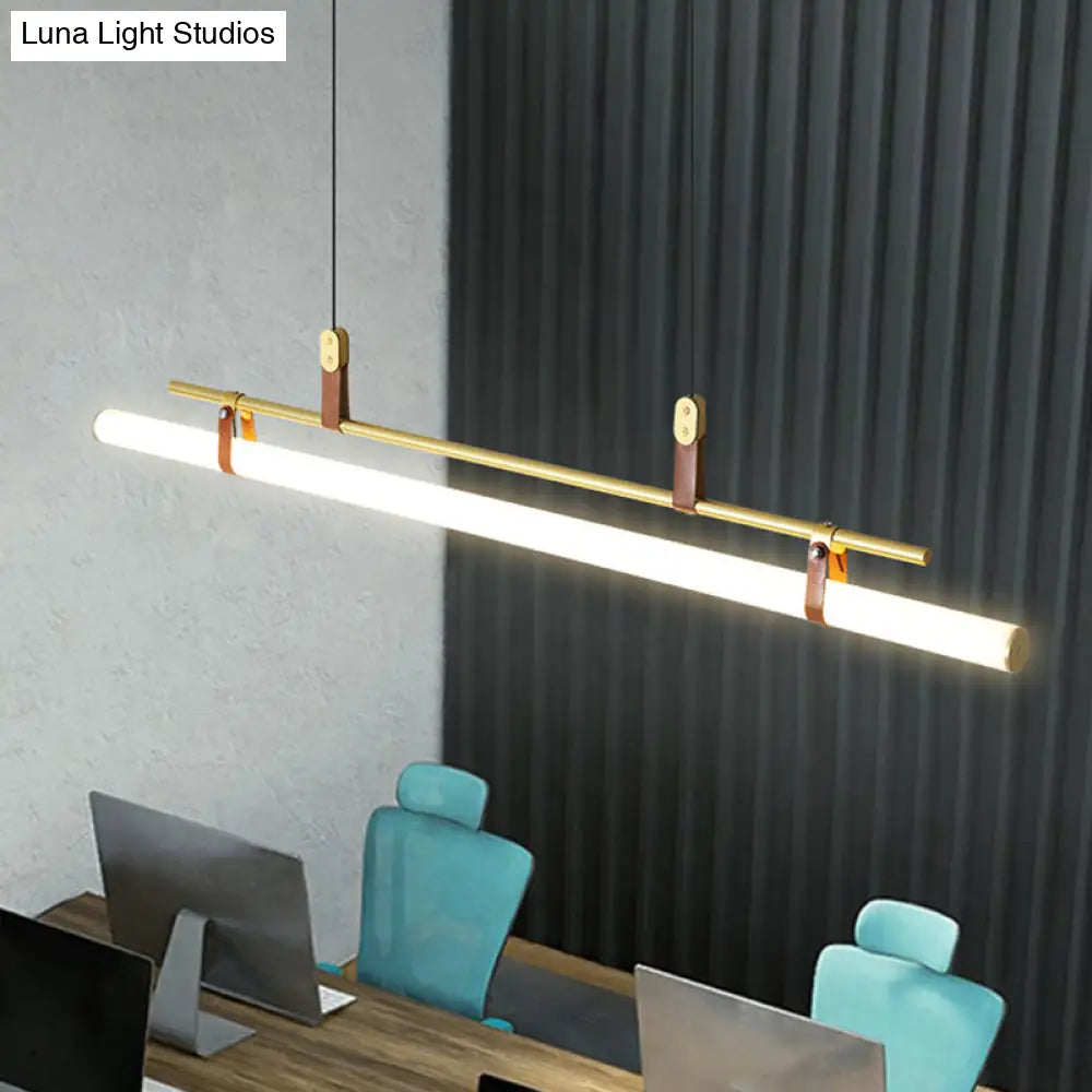 DecorBites™ Acrylic Island Pendant Light: Sleek Pole Design with LED: Perfect for Dining Room