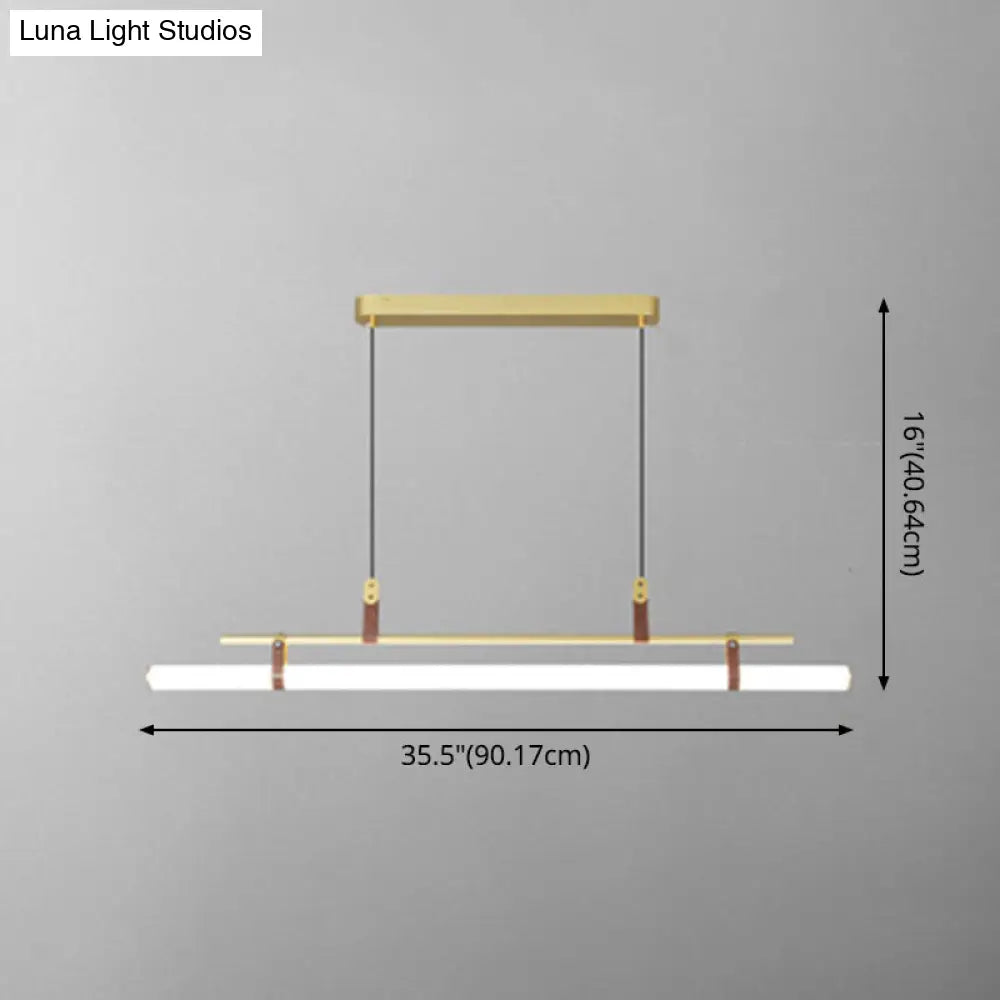 DecorBites™ Acrylic Island Pendant Light: Sleek Pole Design with LED: Perfect for Dining Room