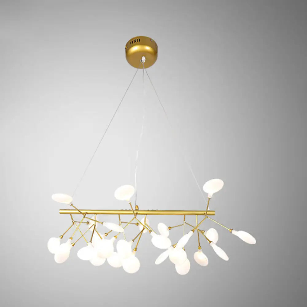 DecorBites™ Acrylic Leaf-Shaped LED Hanging Light Fixture for Dining Room - Modern Island Lighting