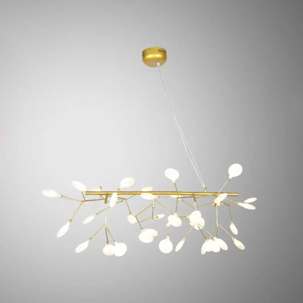 DecorBites™ Acrylic Leaf-Shaped LED Hanging Light Fixture for Dining Room - Modern Island Lighting