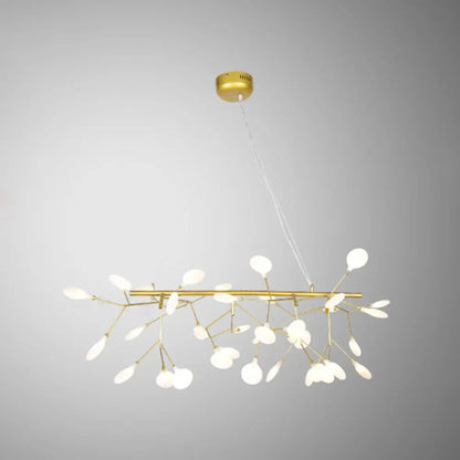 DecorBites™ Acrylic Leaf-Shaped LED Hanging Light Fixture for Dining Room - Modern Island Lighting
