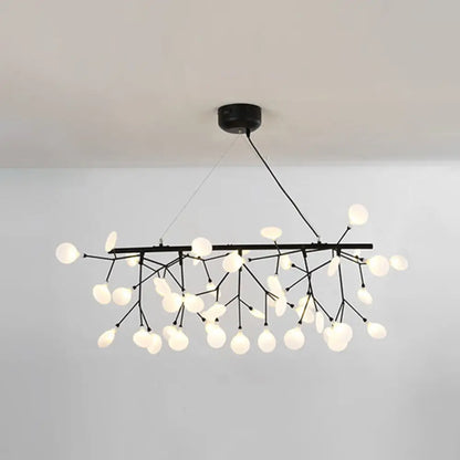 DecorBites™ Acrylic Leaf-Shaped LED Hanging Light Fixture for Dining Room - Modern Island Lighting