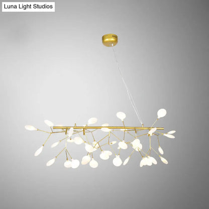 DecorBites™ Acrylic Leaf-Shaped LED Hanging Light Fixture for Dining Room - Modern Island Lighting